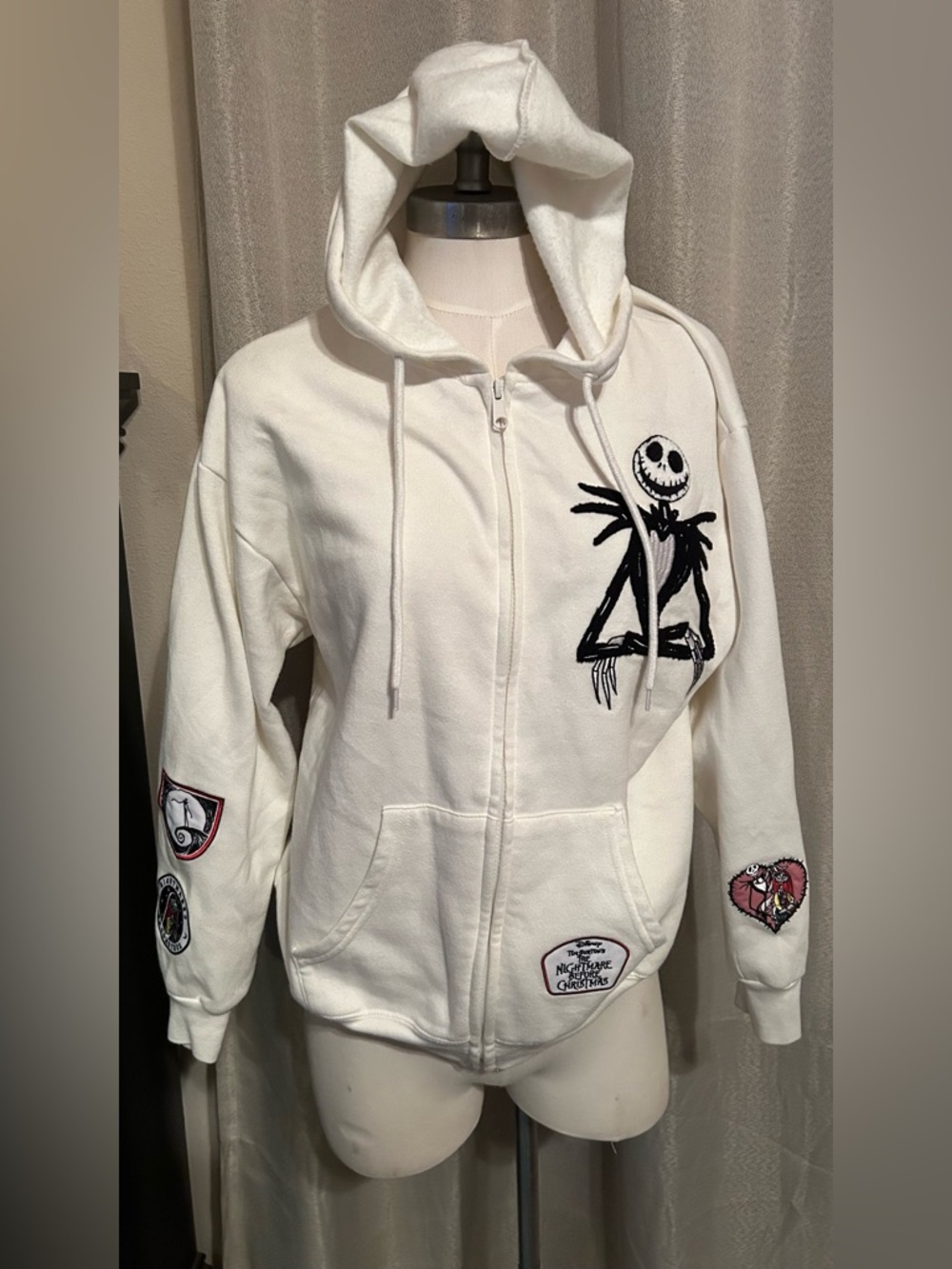 Disney "The Nightmare Before Christmas" Jack Skellington zip-up hoodie.